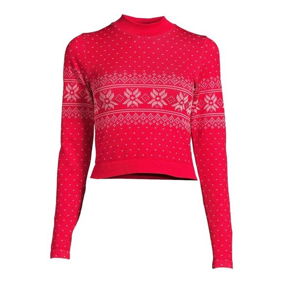 Avia Fairisle Mock Neck Sweater Workout Top Sz 2XL NEW - Picture 5 of 10